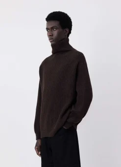 Clearance PULL-OVER À COL MONTANT FEUTRÉ Homme Maille