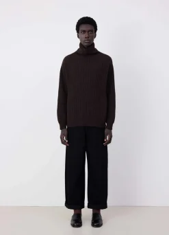 Clearance PULL-OVER À COL MONTANT FEUTRÉ Homme Maille