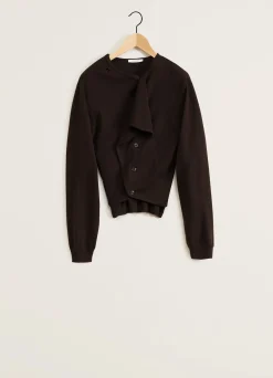 Online PULL-OVER CARDIGAN EN TROMPE L'OEIL Femme Maille|Hauts