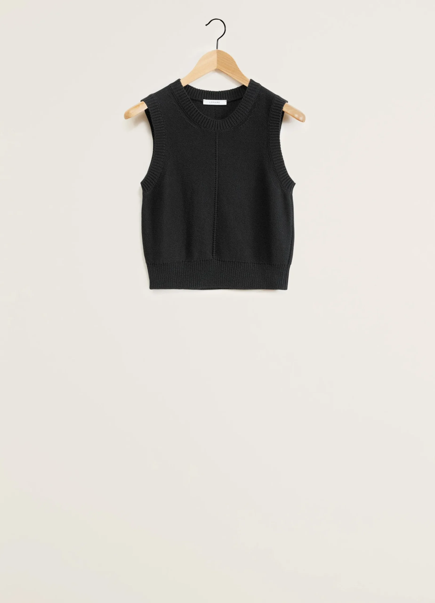 New PULL-OVER COURT SANS MANCHES Femme Maille|Hauts