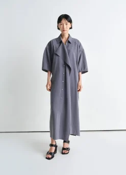 New ROBE CHEMISE ASYMÉTRIQUE Femme Robes