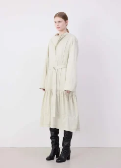 Hot ROBE FRONCÉE À SURPIQÛRES Femme Robes