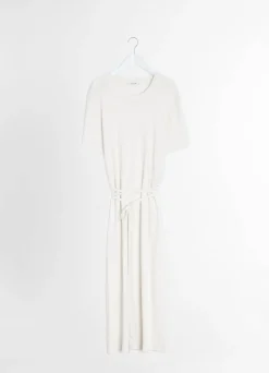 Best Sale ROBE T-SHIRT CÔTELÉE ET CEINTURÉE Femme Robes