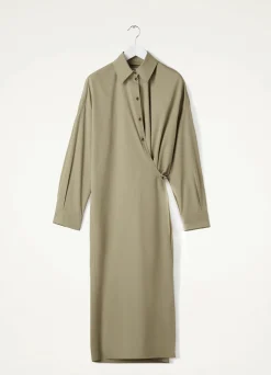 Fashion ROBE TWISTED À COL DROIT Femme Robes