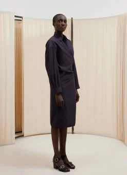 Online ROBE TWISTED À COL DROIT Femme Robes