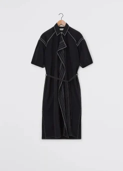 Best Sale ROBE-CHEMISE ASYMÉTRIQUE BRODÉE Femme Robes