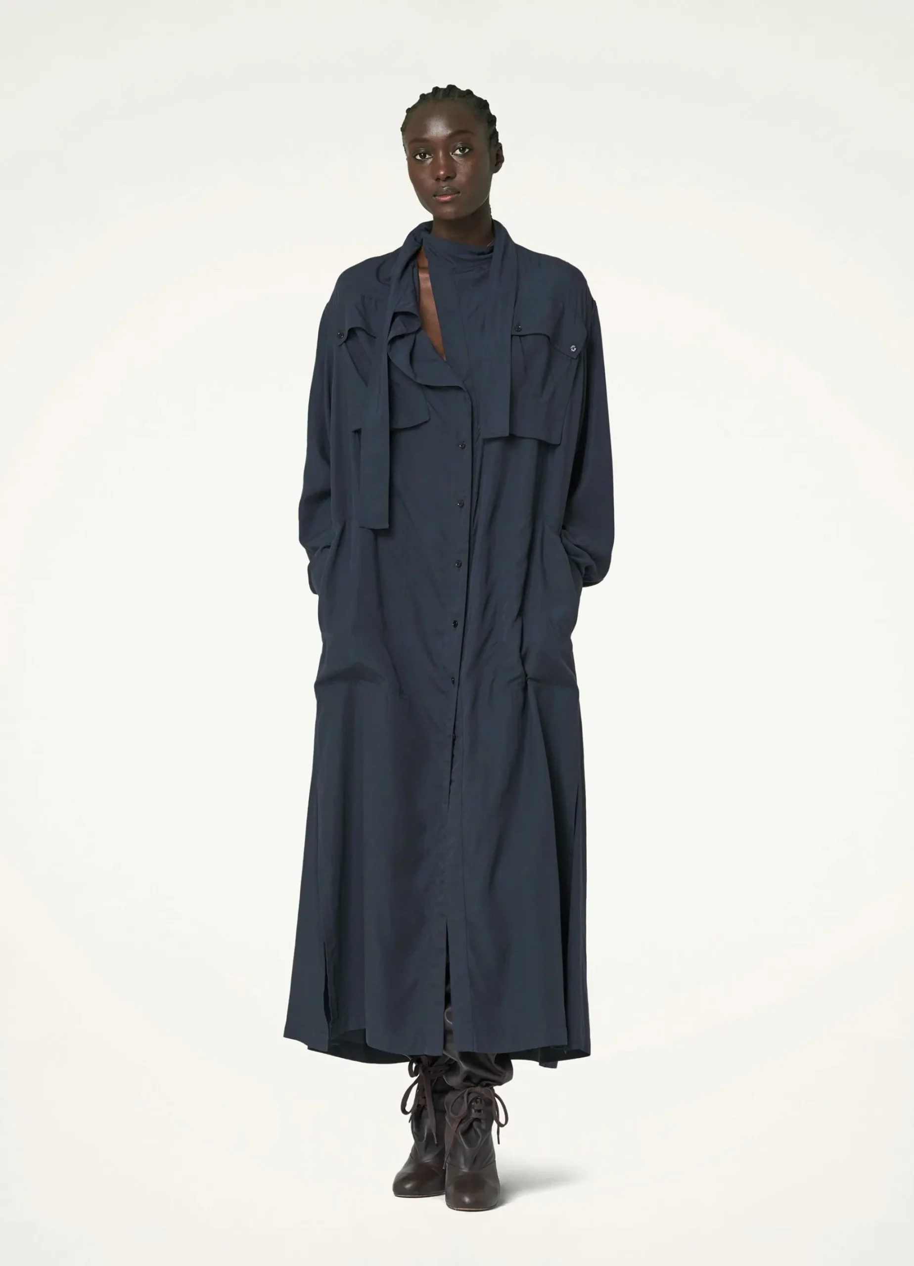 Cheap ROBE-CHEMISIER À DEUX POCHES Femme Robes
