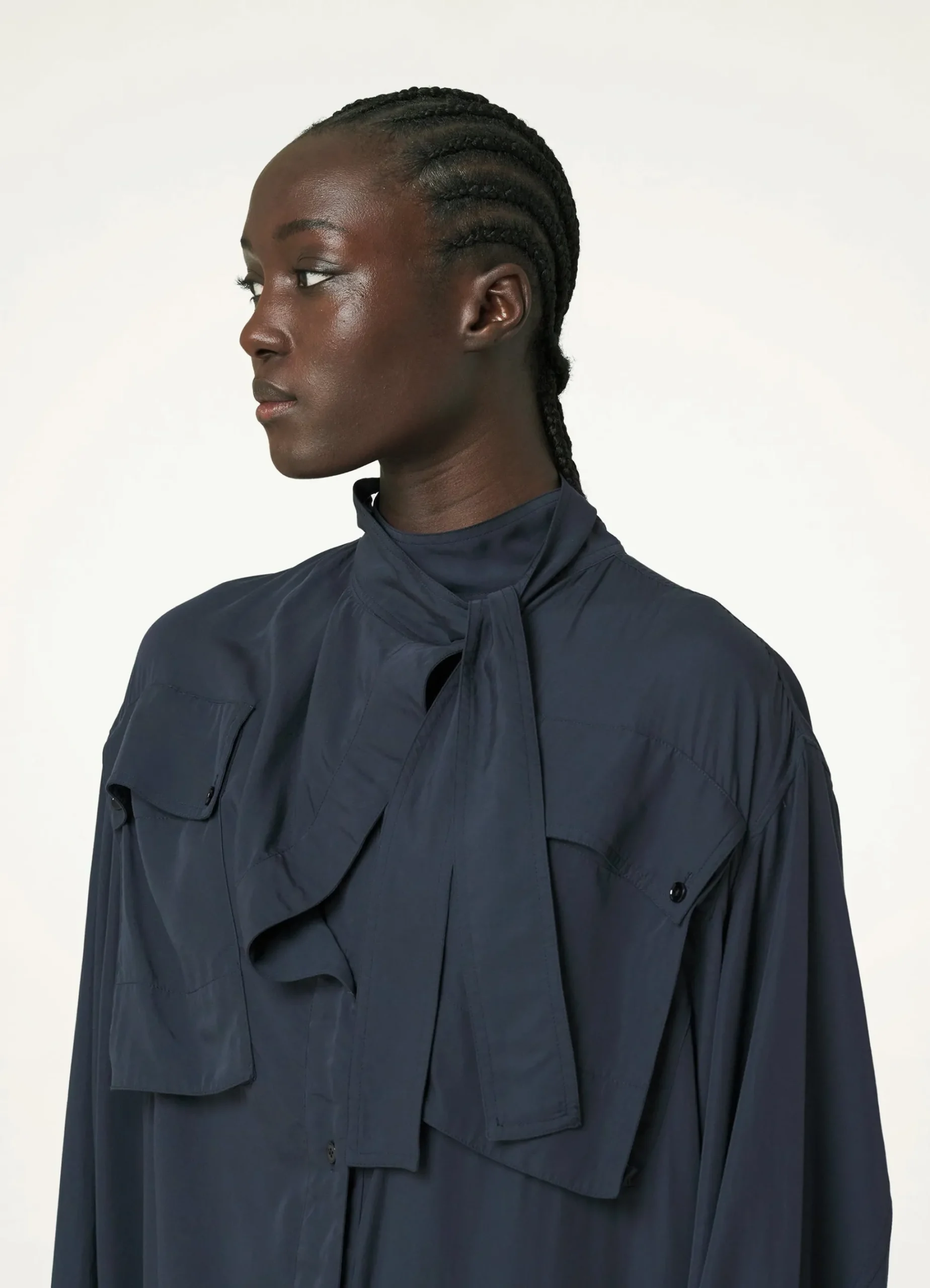 Cheap ROBE-CHEMISIER À DEUX POCHES Femme Robes