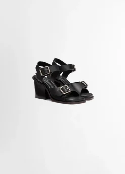 Online SANDALES AVEC BRIDES ET TALONS CARRÉS DE 80MM Femme Chaussures