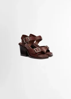 Online SANDALES AVEC BRIDES ET TALONS CARRÉS DE 80MM Femme Chaussures