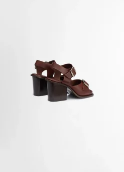 Online SANDALES AVEC BRIDES ET TALONS CARRÉS DE 80MM Femme Chaussures