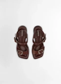 Online SANDALES AVEC BRIDES ET TALONS CARRÉS DE 80MM Femme Chaussures