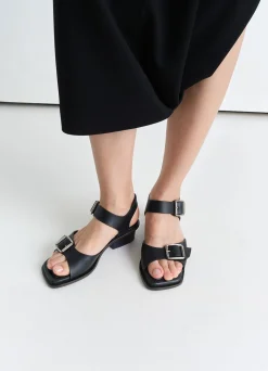Store SANDALES AVEC BRIDES ET TALONS CARRÉS DE 35MM Femme Chaussures