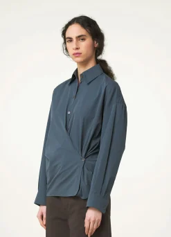 Cheap STRAIGHT COLLAR TWISTED SHIRT Femme Chemises