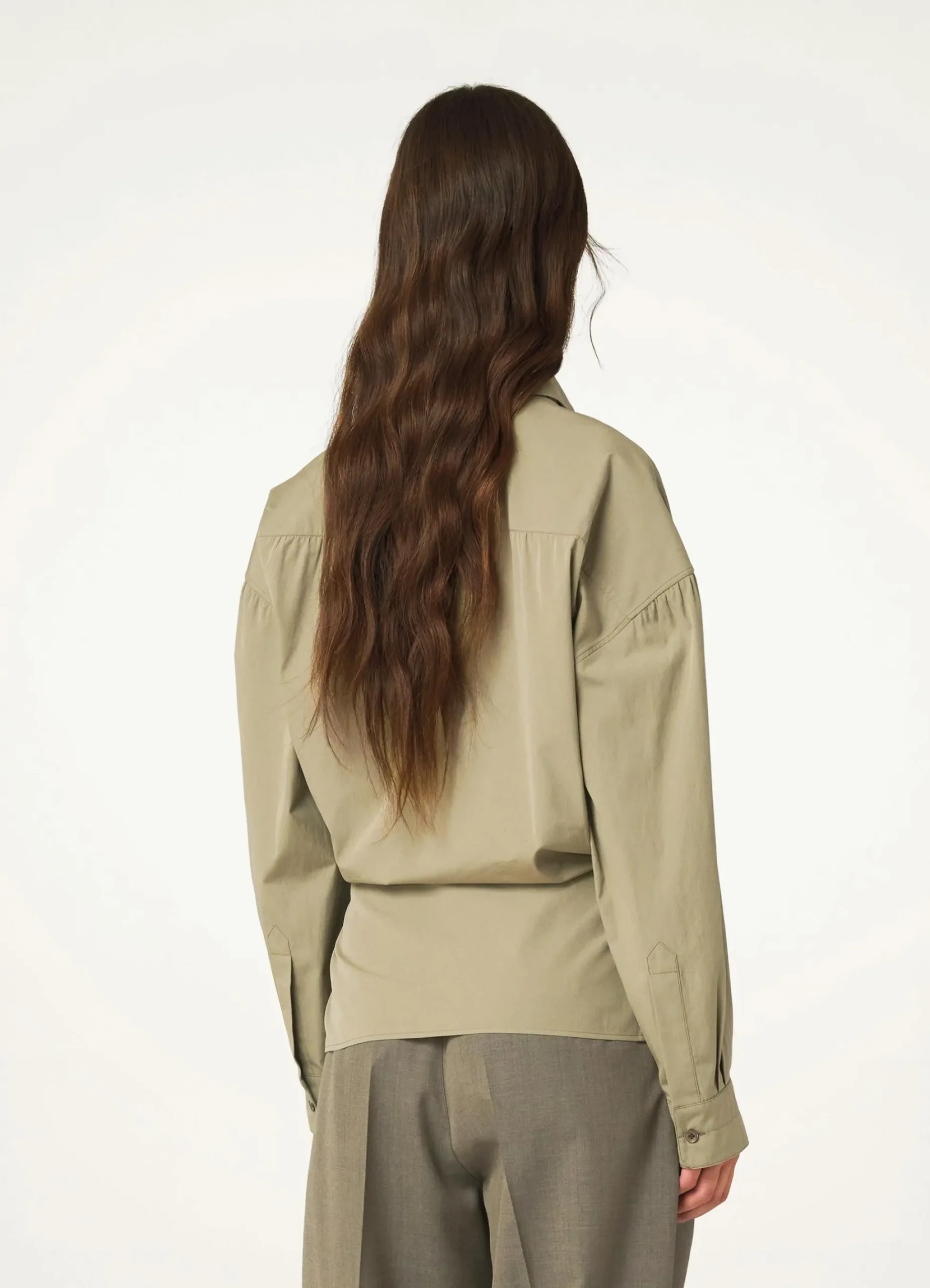 Discount STRAIGHT COLLAR TWISTED SHIRT Femme Chemises