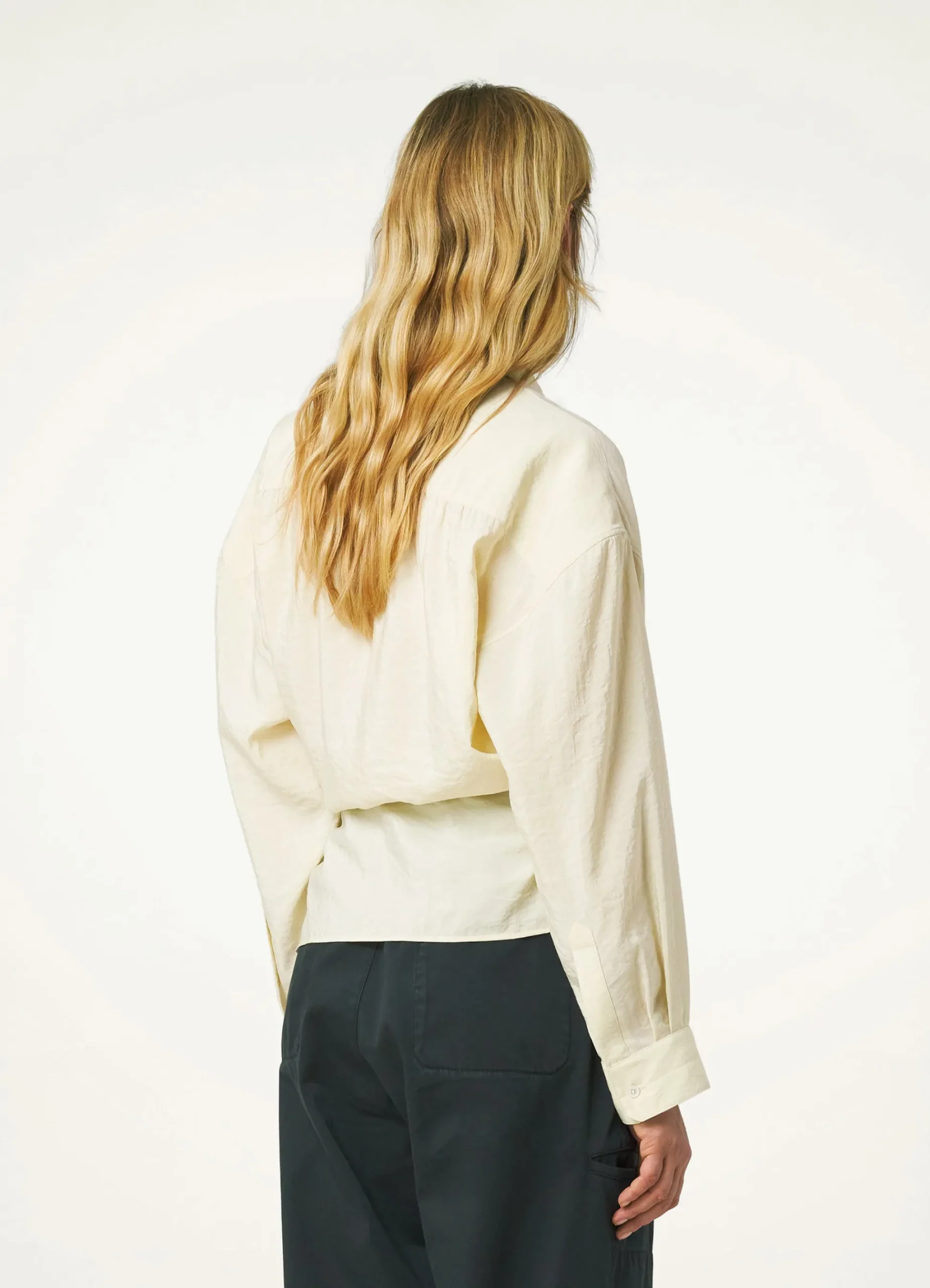 Best Sale STRAIGHT COLLAR TWISTED SHIRT Femme Chemises