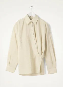 Best Sale STRAIGHT COLLAR TWISTED SHIRT Femme Chemises