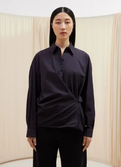 Clearance STRAIGHT COLLAR TWISTED SHIRT Femme Chemises
