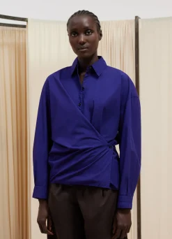 Outlet STRAIGHT COLLAR TWISTED SHIRT Femme Chemises