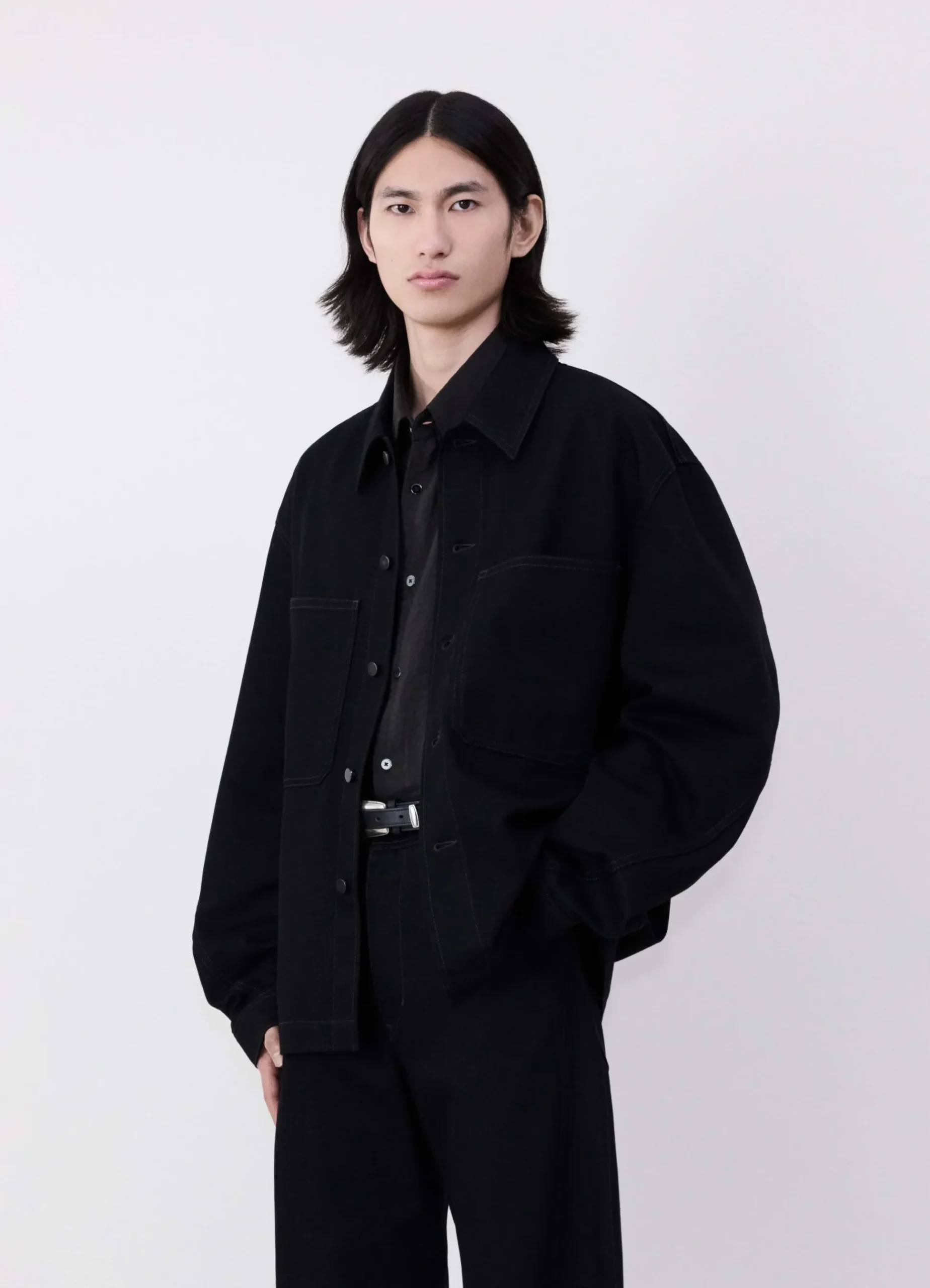 Best Sale SURCHEMISE À MANCHES TWISTED Homme Denim|Chemises