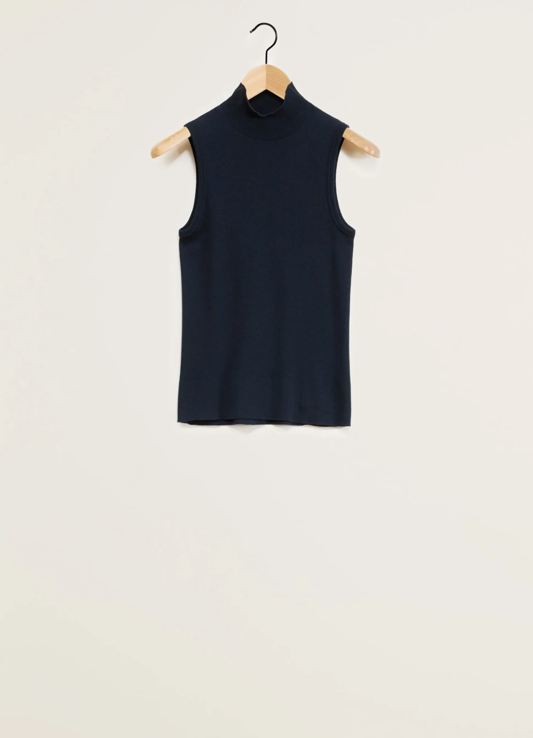 Cheap TOP À COL MONTANT SANS MANCHES ET SANS COUTURES Femme Maille|Hauts