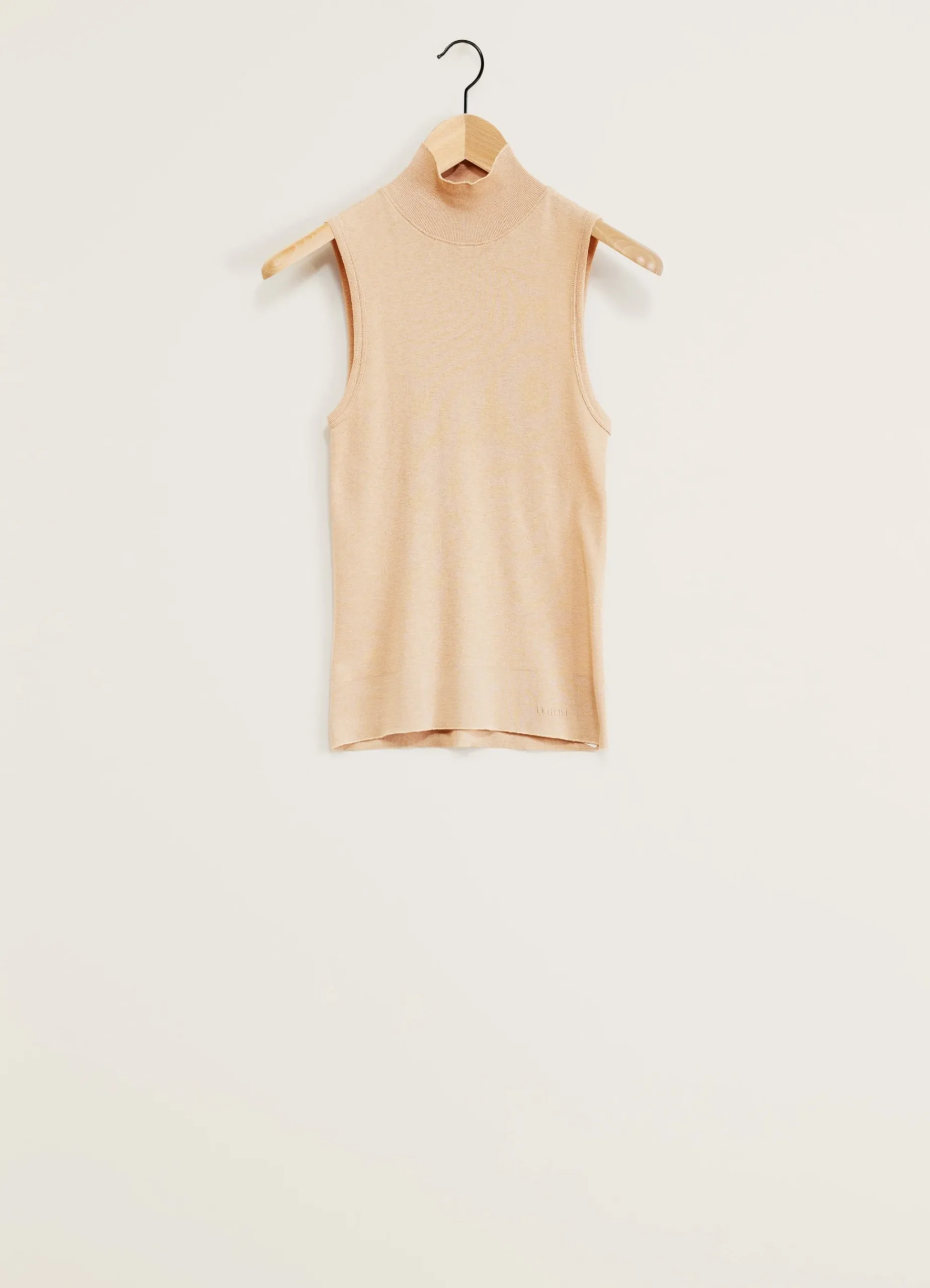 Flash Sale TOP À COL MONTANT SANS MANCHES ET SANS COUTURES Femme Maille|Hauts