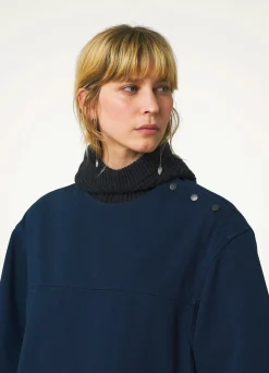 Cheap T-SHIRT BOXY FENDU Femme Denim|Hauts