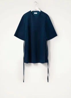 Cheap T-SHIRT BOXY FENDU Femme Denim|Hauts
