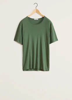 Outlet T-SHIRT CÔTELÉ À COL U Homme Hauts
