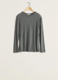 Sale T-SHIRT SOUPLE À MANCHES LONGUES Femme Hauts|Hauts