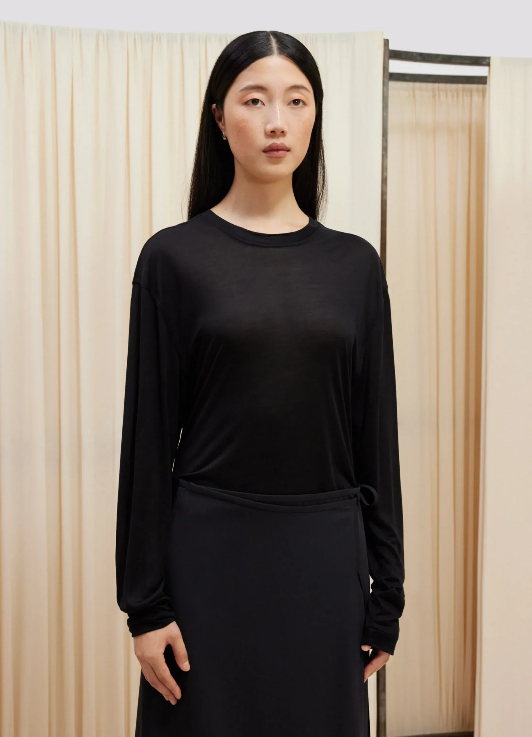 Hot T-SHIRT SOUPLE À MANCHES LONGUES Femme Hauts|Hauts